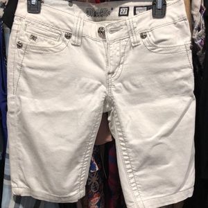White Jean shorts